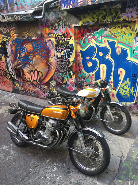 Honda CB750-four + Triumph T160